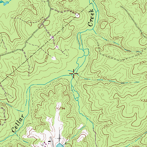 Topographic Map of Bland Creek, VA