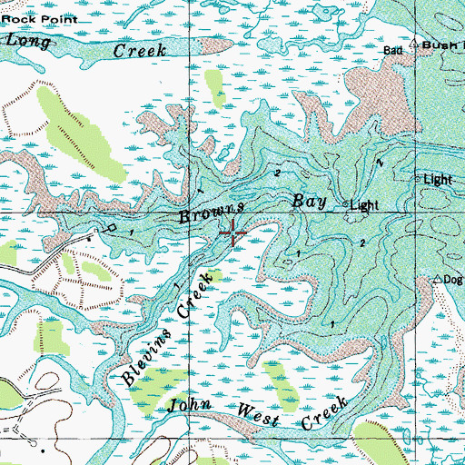 Topographic Map of Blevins Creek, VA