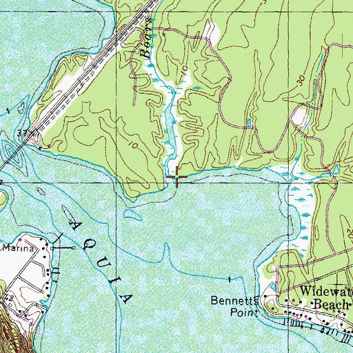 Topographic Map of Boars Creek, VA