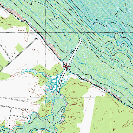 Topographic Map of Bonum Creek, VA