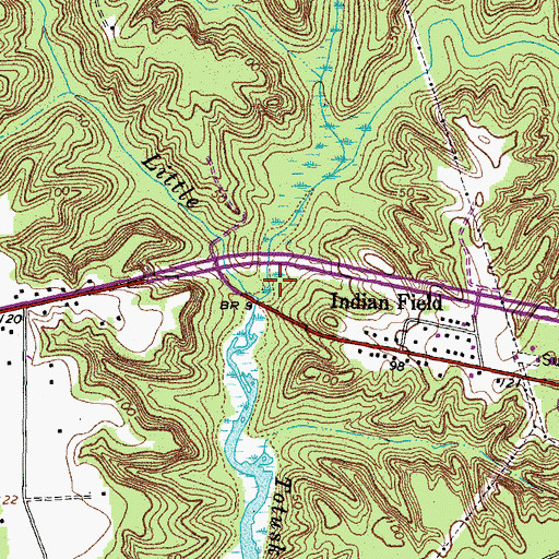 Topographic Map of Branham Mill Swamp, VA