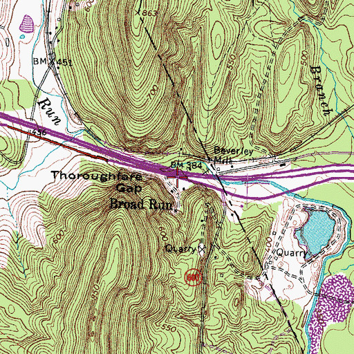 Topographic Map of Broad Run, VA