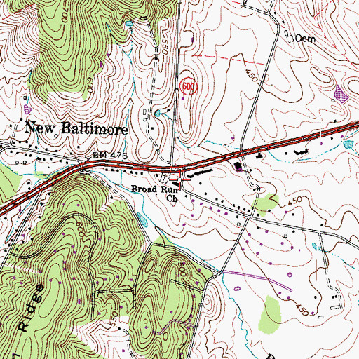 Topographic Map of Broad Run Church, VA