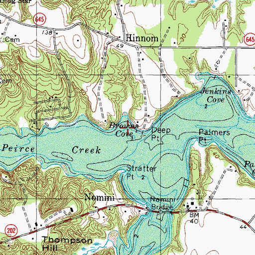 Topographic Map of Browns Cove, VA