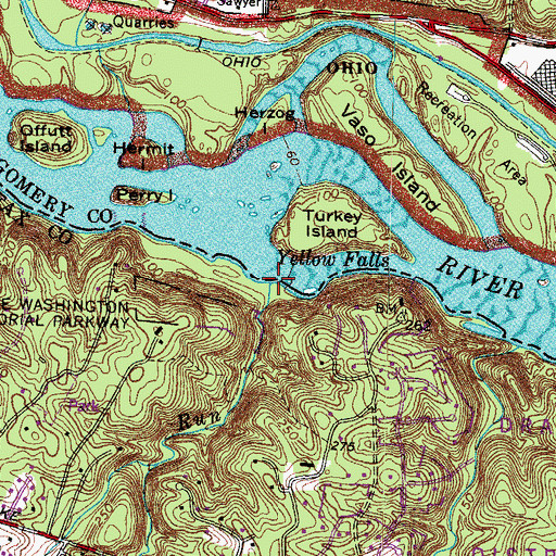 Topographic Map of Bullneck Run, VA