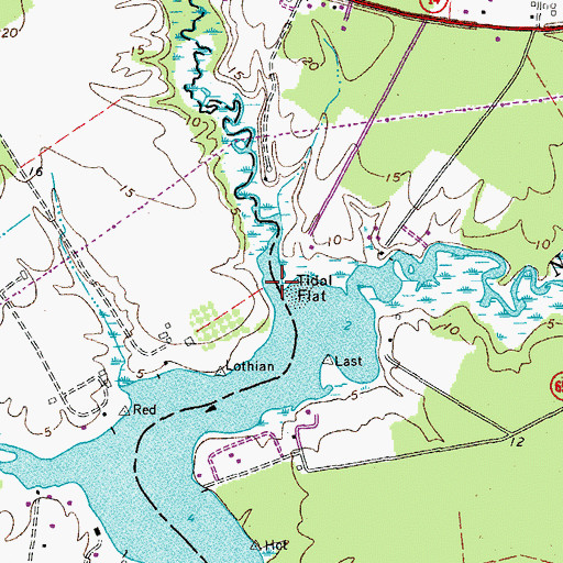 Topographic Map of Burke Mill Stream, VA