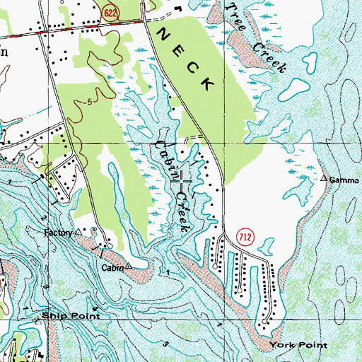 Topographic Map of Cabin Creek, VA