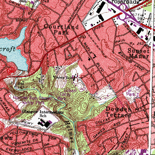 Topographic Map of Carey School, VA
