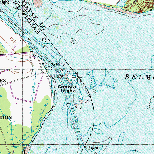 Topographic Map of Conrad Island, VA