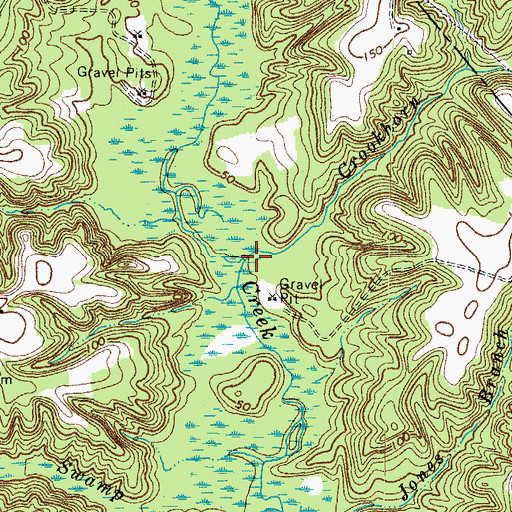 Topographic Map of Crookhorn Branch, VA
