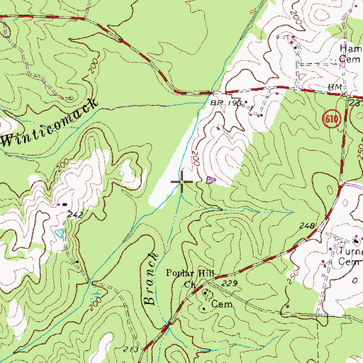 Topographic Map of Dumplin Branch, VA