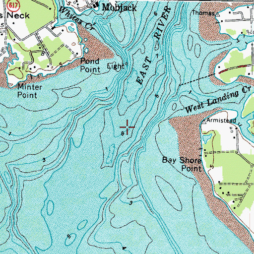 Topographic Map of East River, VA