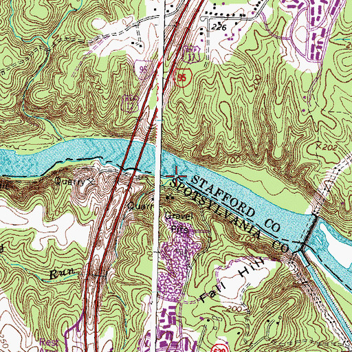 Topographic Map of Fall Quarry Run, VA