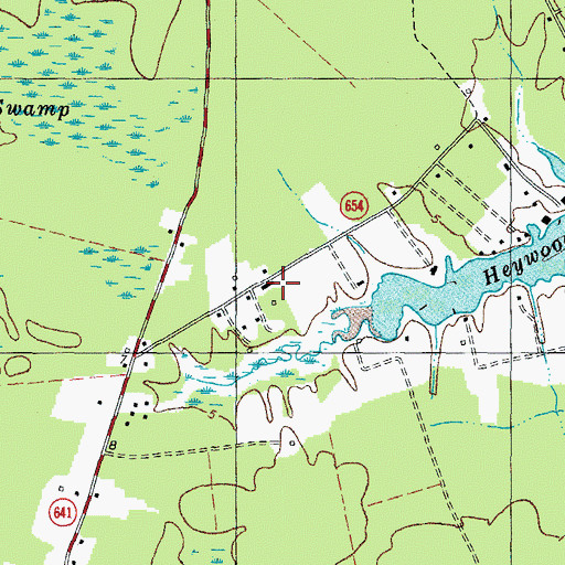 Topographic Map of Fellowship Church, VA