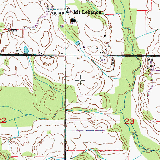 Topographic Map of Battle Cemetery, AL