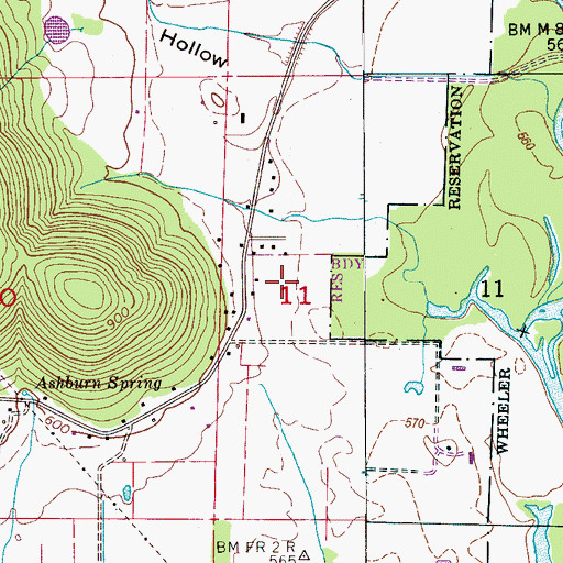 Topographic Map of Bell (historical), AL