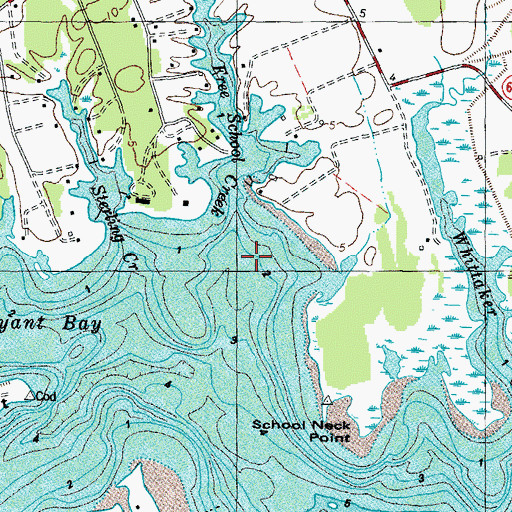 Topographic Map of Free School Creek, VA