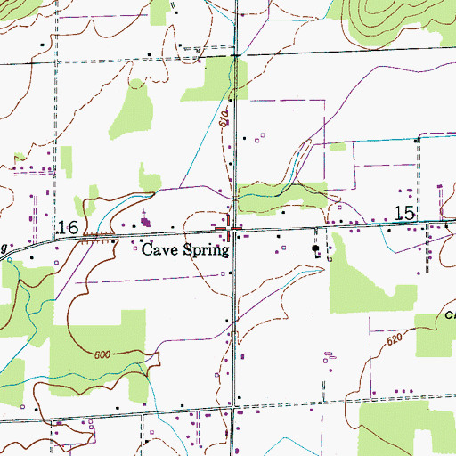 Topographic Map of Bethlehem Baptist Church, AL