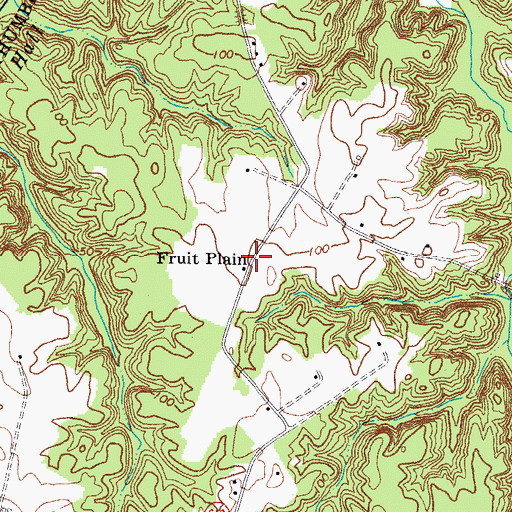 Topographic Map of Fruit Plain, VA