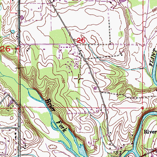 Topographic Map of Brier Fork School (historical), AL