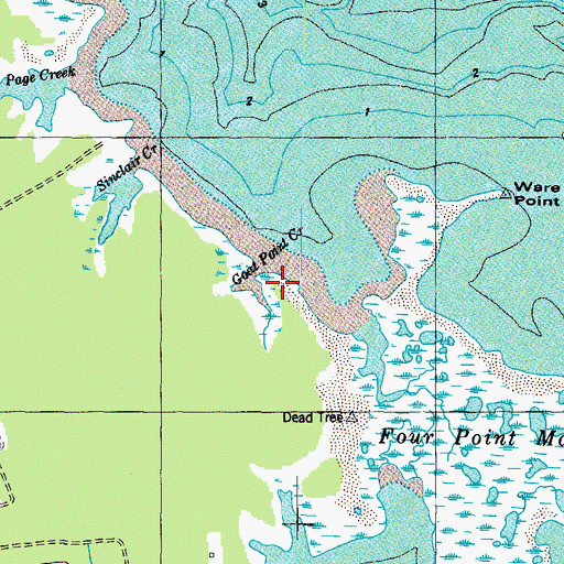 Topographic Map of Goat Point Creek, VA