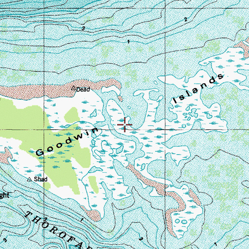 Topographic Map of Goodwin Islands, VA