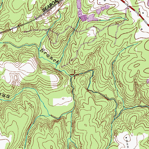 Topographic Map of Great Branch, VA