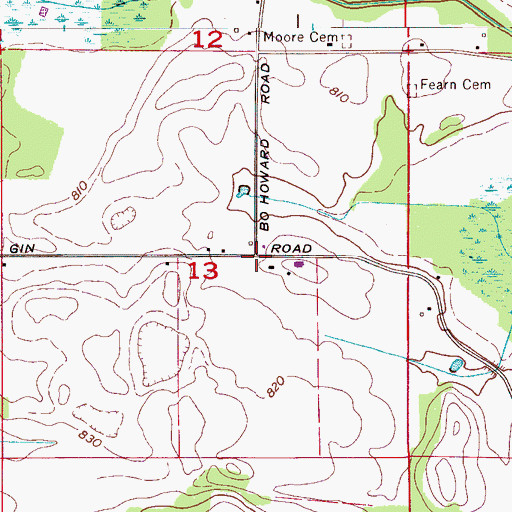 Topographic Map of Carter Store (historical), AL