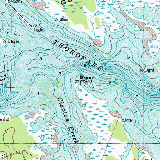 Topographic Map of Green Point, VA