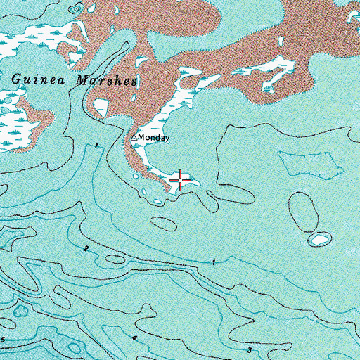 Topographic Map of Guinea Marshes, VA