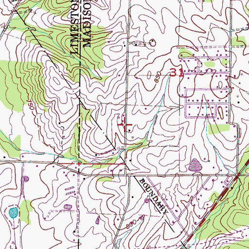 Topographic Map of Coalton (historical), AL