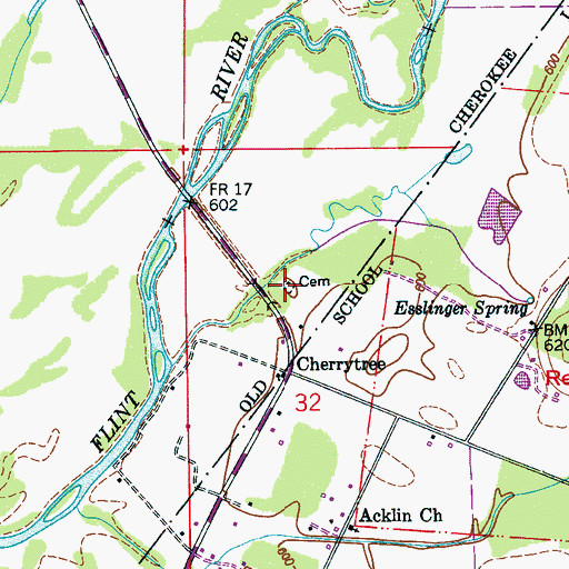 Topographic Map of Cobb Cemetery, AL