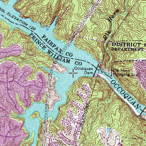 Topographic Map of Hooes Run, VA