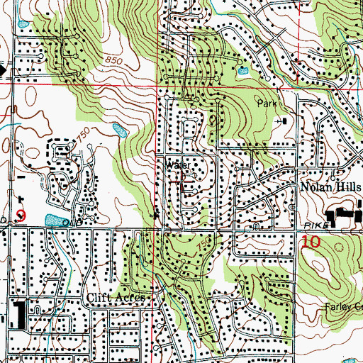 Topographic Map of Crestview Estates, AL