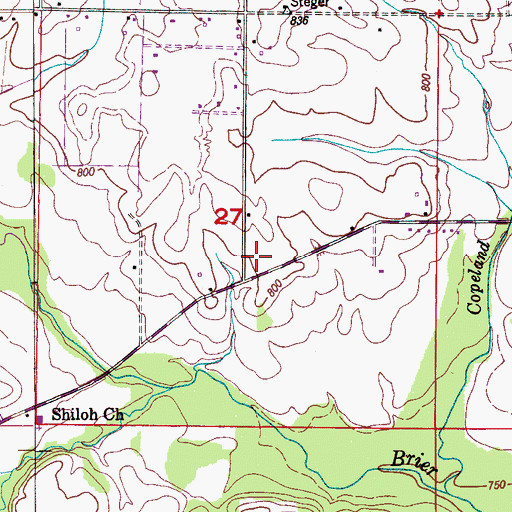 Topographic Map of Davie Cemetery, AL