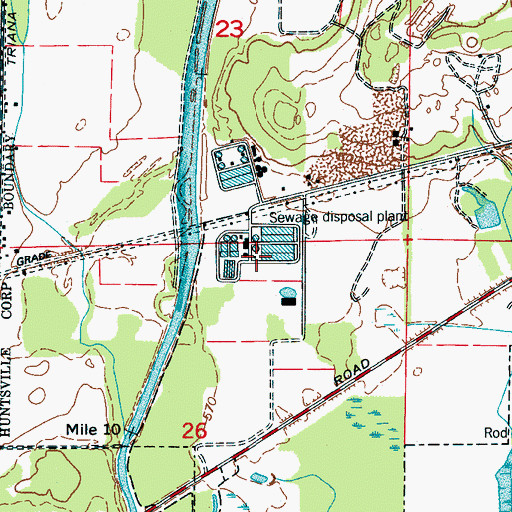 Topographic Map of Donegan Cemetery, AL