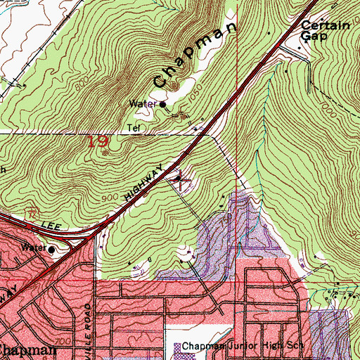 Topographic Map of Epworth Methodist Church, AL