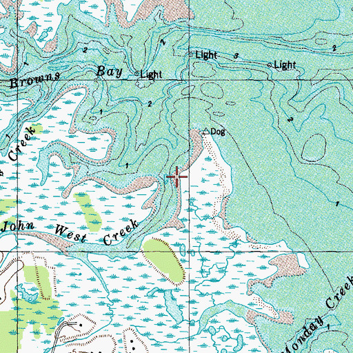 Topographic Map of John West Creek, VA