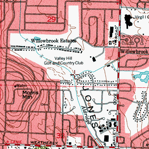 Topographic Map of Esslinger Cove Branch, AL