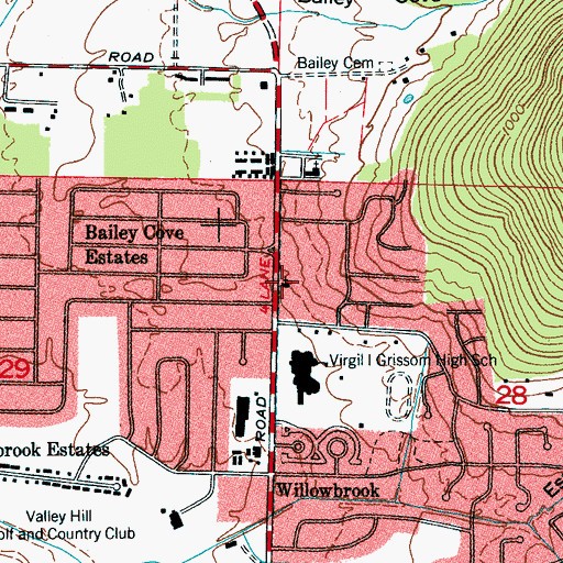 Topographic Map of Etz Chayim Synagogue, AL
