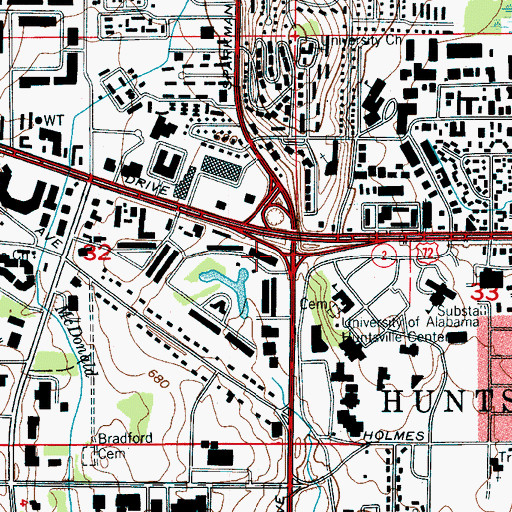 Topographic Map of Executive Plaza Research Center, AL