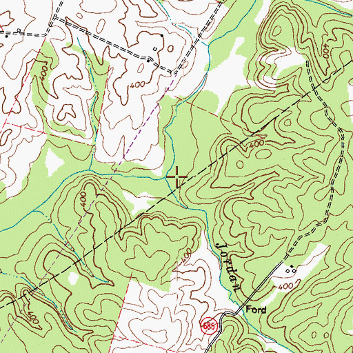 Topographic Map of Jordan Branch, VA