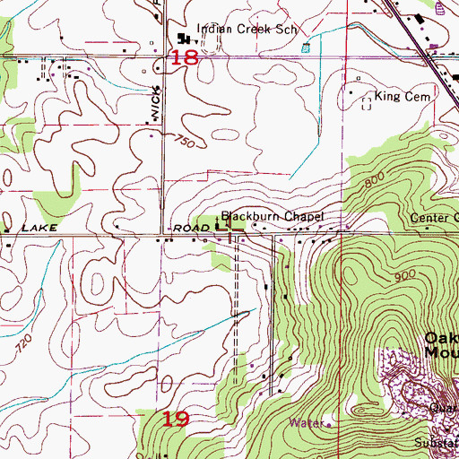 Topographic Map of Fitchard Chapel Baptist Church, AL