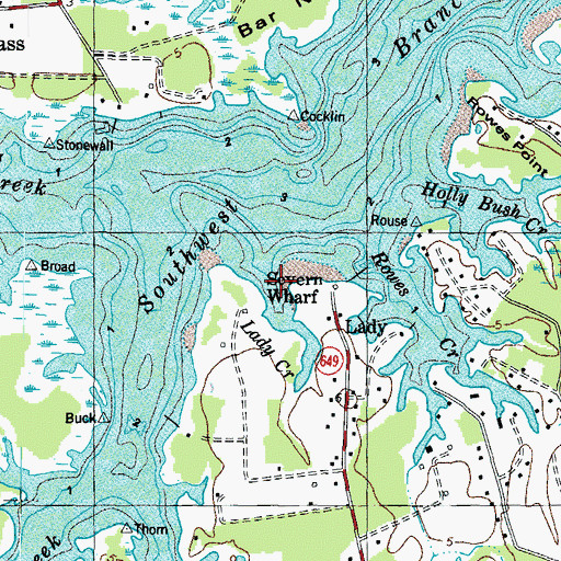 Topographic Map of Lady Creek, VA