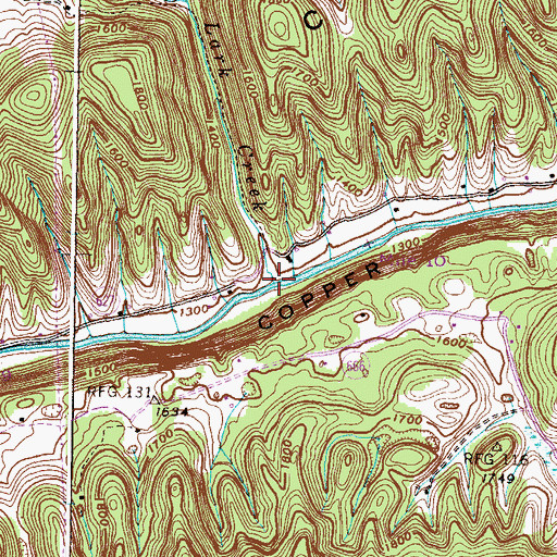 Topographic Map of Lark Creek, VA