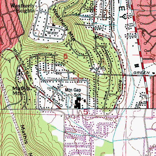 Topographic Map of Forest Park, AL
