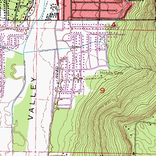 Topographic Map of Fox Run, AL