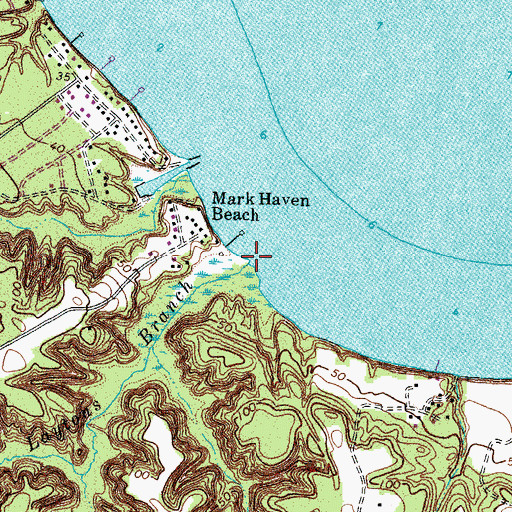 Topographic Map of Laytons Branch, VA