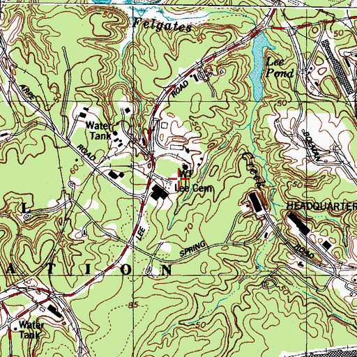 Topographic Map of Lee Cemetery, VA