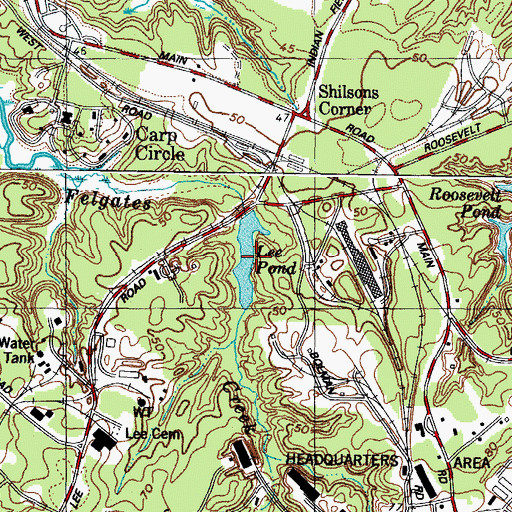Topographic Map of Lee Pond, VA
